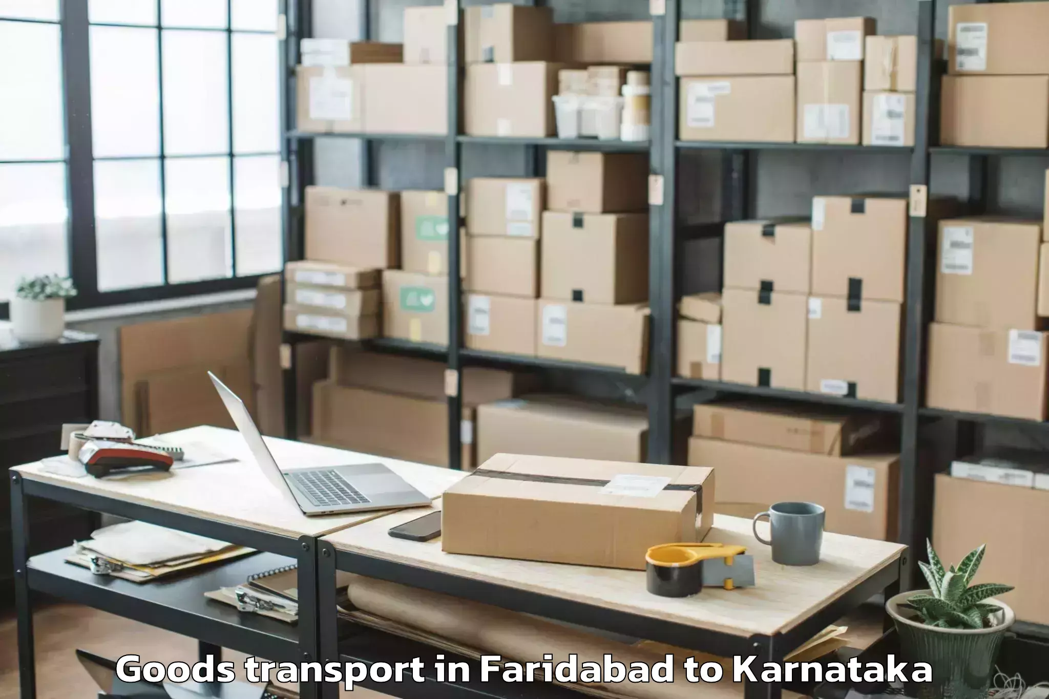 Book Faridabad to Bellur Goods Transport